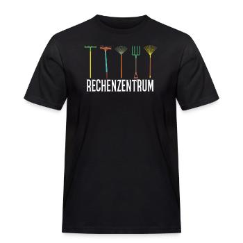 Rechenzentrum Gartenarbeit Landschftsgärtner - Männer Workwear T-Shirt - Schwarz - Vorne - AI Model Male 178 light (178cm)