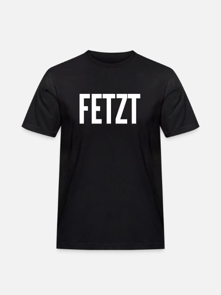 das ist fetzig - Männer Workwear T-Shirt - Schwarz