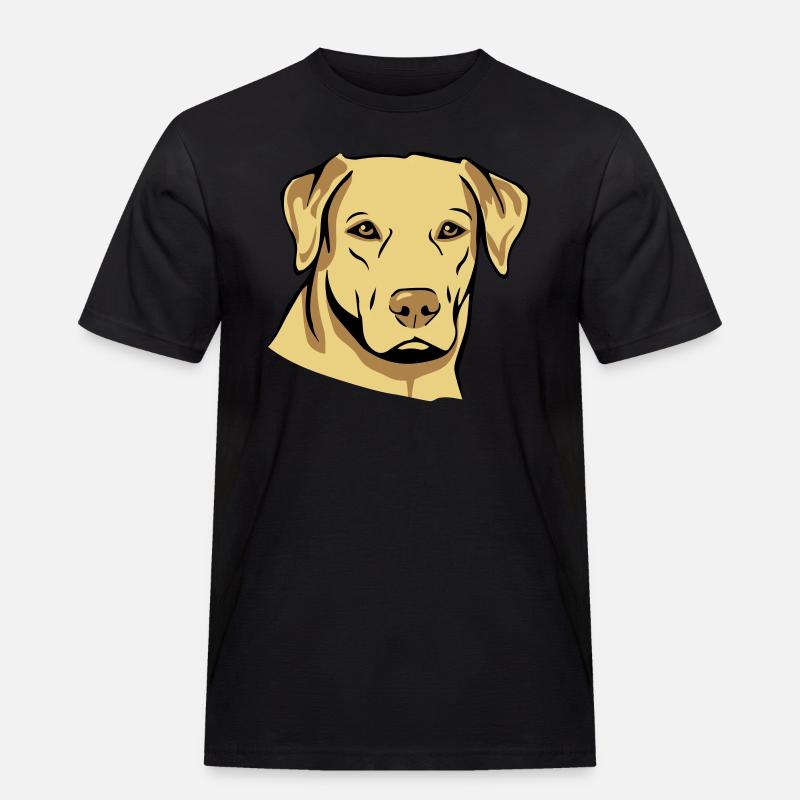 Hund mops - Männer Workwear T-Shirt - Schwarz