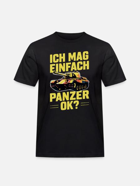 Panzer Kampfpanzer Panzerkampfwagen Panzerfahrer - Männer Workwear T-Shirt - Schwarz