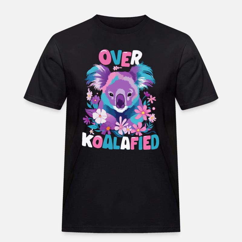 Koala Koalas Koalabär Tier - Männer Workwear T-Shirt - Schwarz
