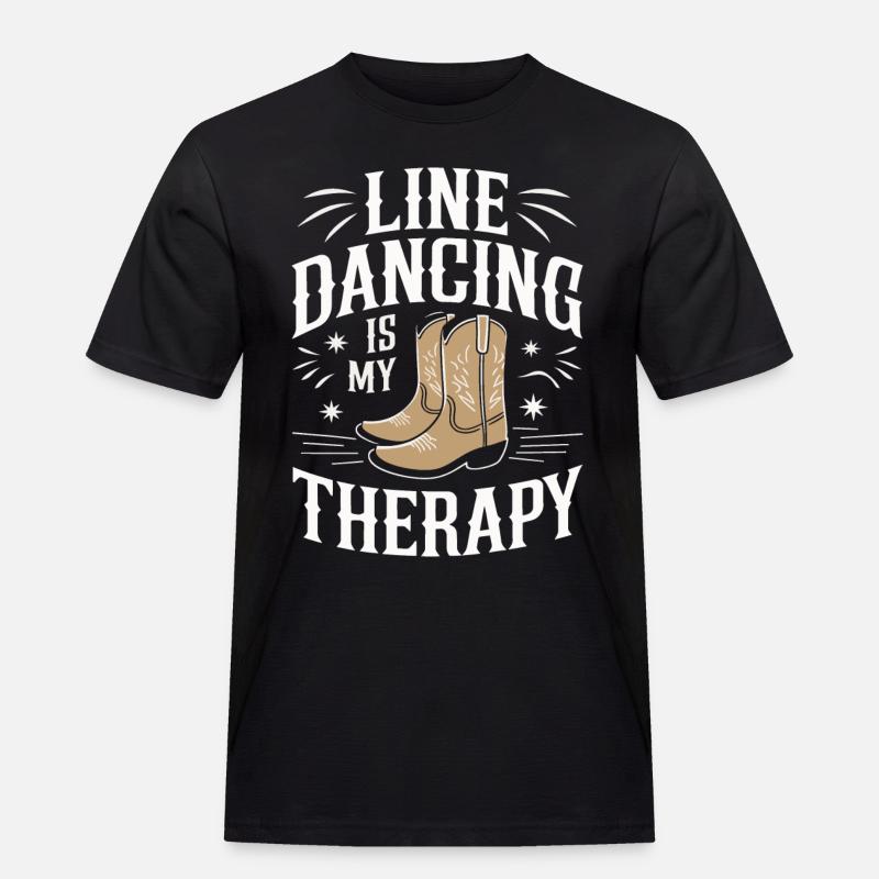 Line Dancing Tanzen Tänzer - Männer Workwear T-Shirt - Schwarz