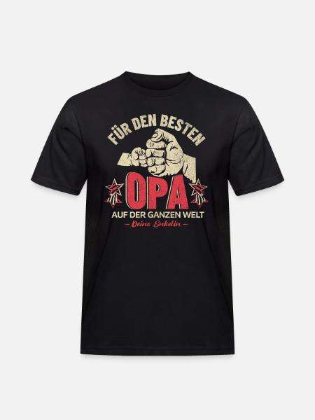 Opa Geschenk Enkelin - Männer Workwear T-Shirt - Schwarz