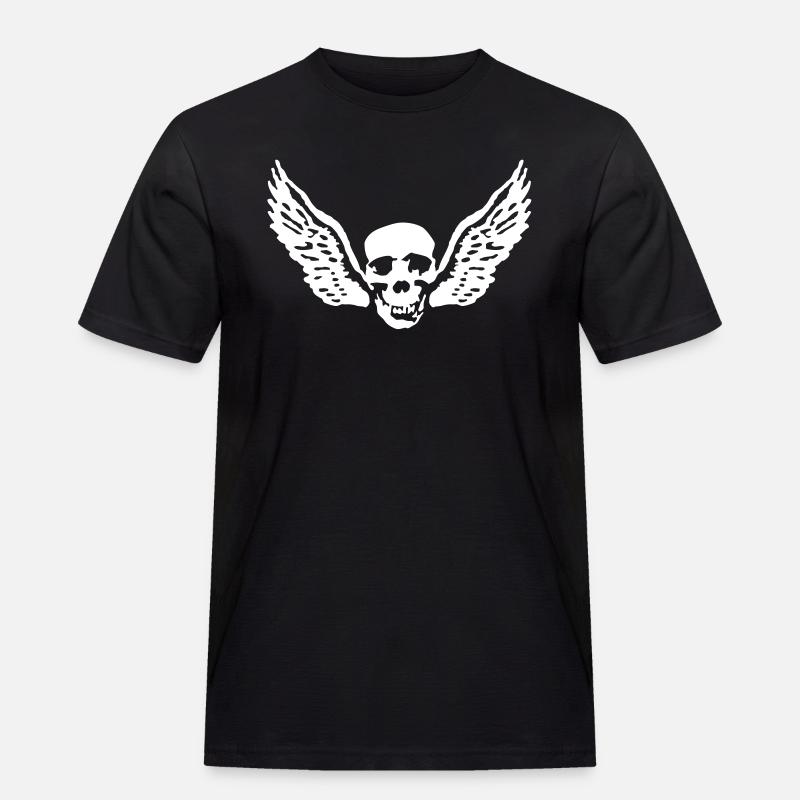 wingskull_092011_c_1c - Männer Workwear T-Shirt - Schwarz