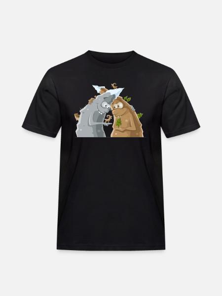 VL123_Berge_4c - Männer Workwear T-Shirt - Schwarz