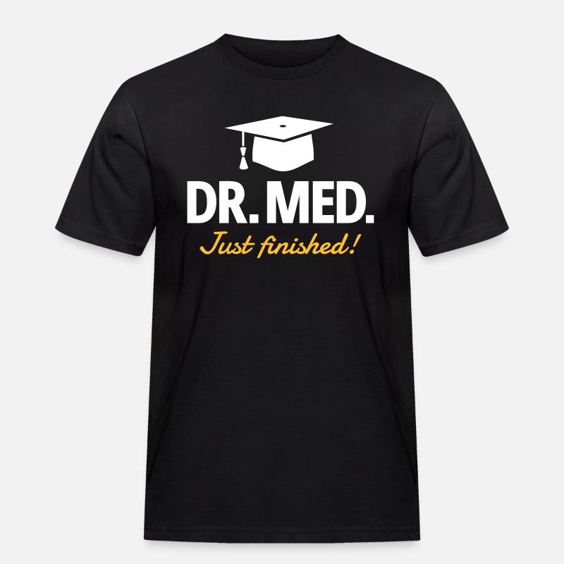 Dr. med. - Doktorhut - Männer Workwear T-Shirt - Schwarz