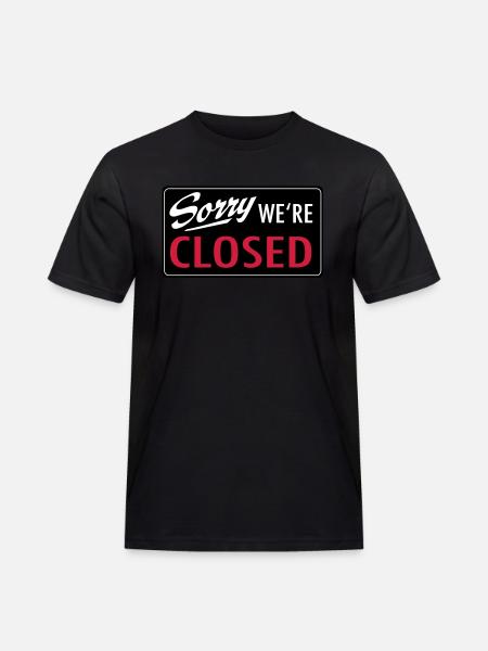 closed - Men's Workwear T-Shirt - black