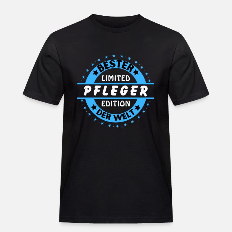 Bester Pfleger der Welt - Männer Workwear T-Shirt - Schwarz