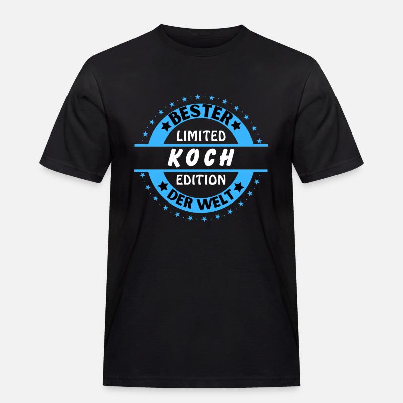Bester Koch der Welt - Männer Workwear T-Shirt - Schwarz