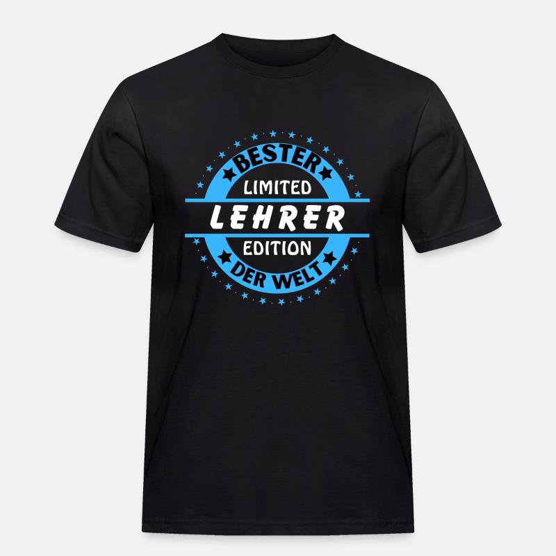 Bester Lehrer der Welt - Männer Workwear T-Shirt - Schwarz