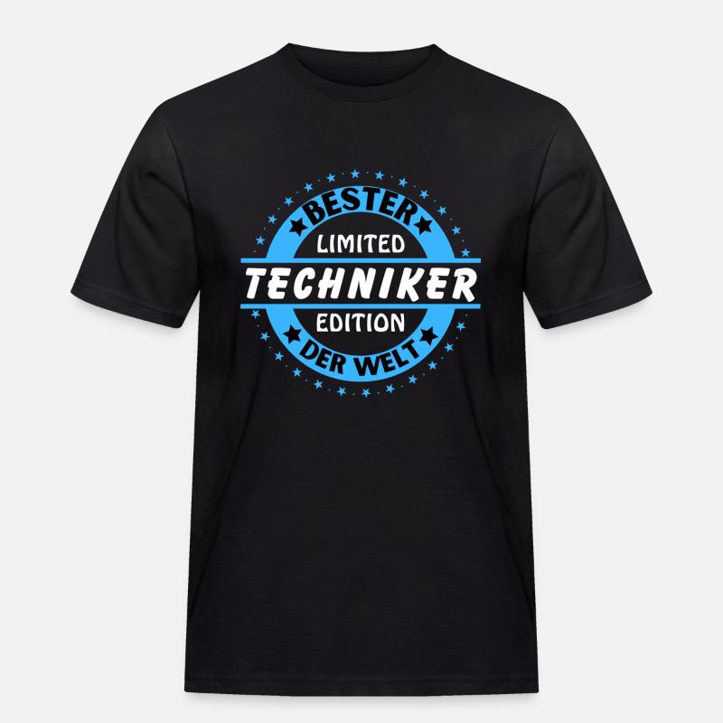 Bester Techniker der Welt - Männer Workwear T-Shirt - Schwarz