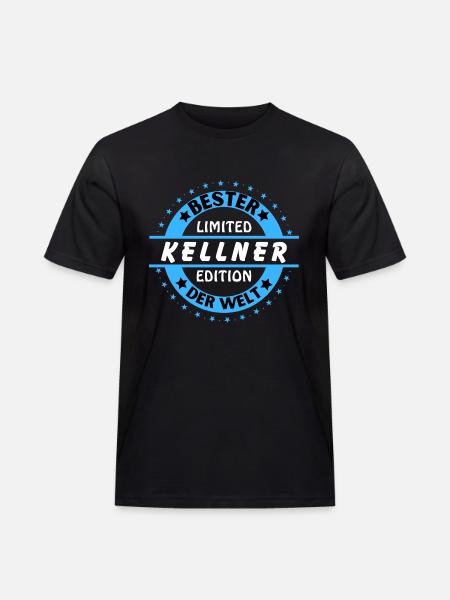 Bester Kellner der Welt - Männer Workwear T-Shirt - Schwarz