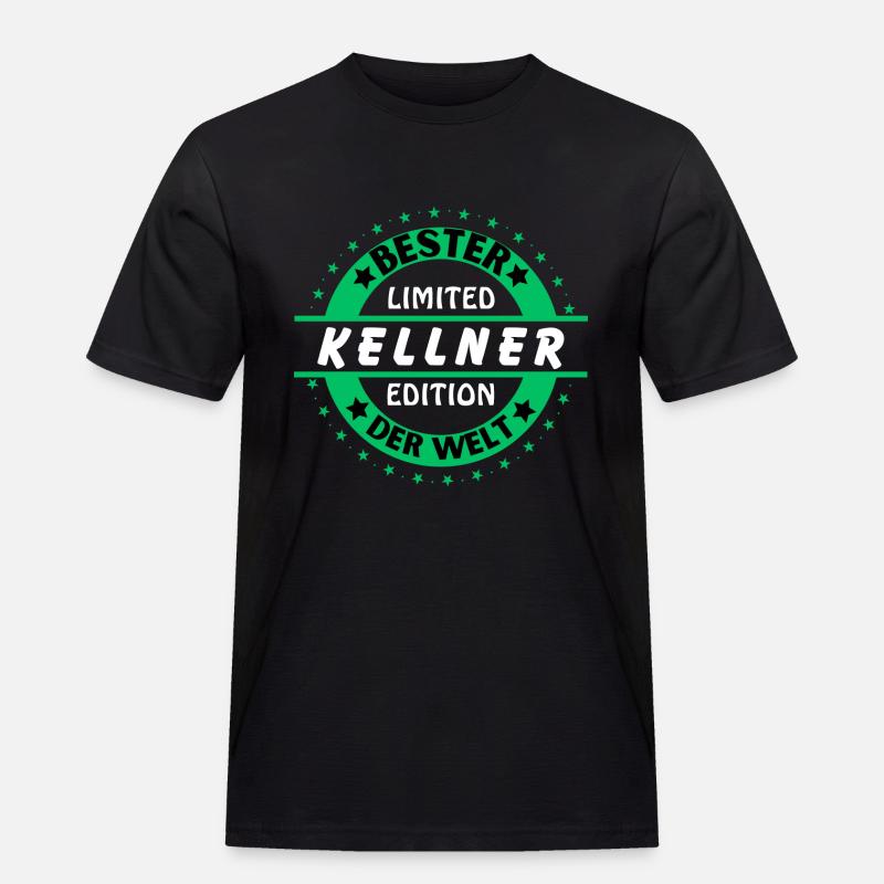 Bester Kellner der Welt - Männer Workwear T-Shirt - Schwarz