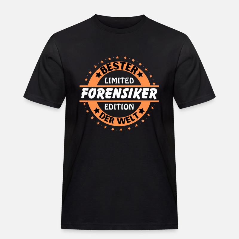 Bester Forensiker der Welt - Männer Workwear T-Shirt - Schwarz
