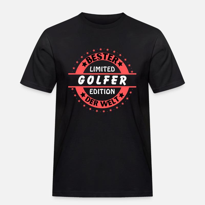 Bester Golfer der Welt - Männer Workwear T-Shirt - Schwarz