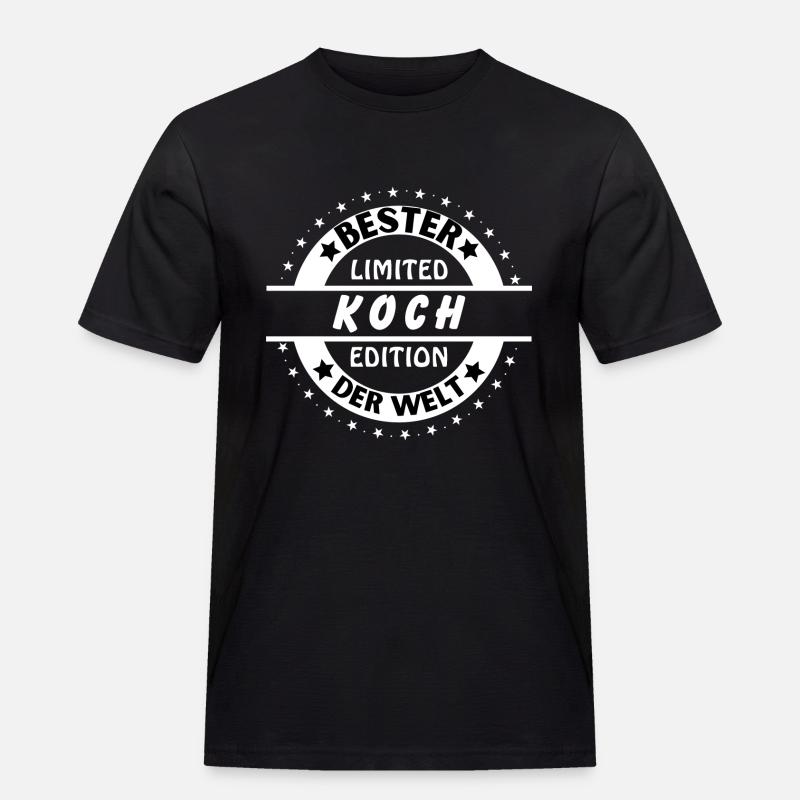 Bester Koch der Welt - Männer Workwear T-Shirt - Schwarz