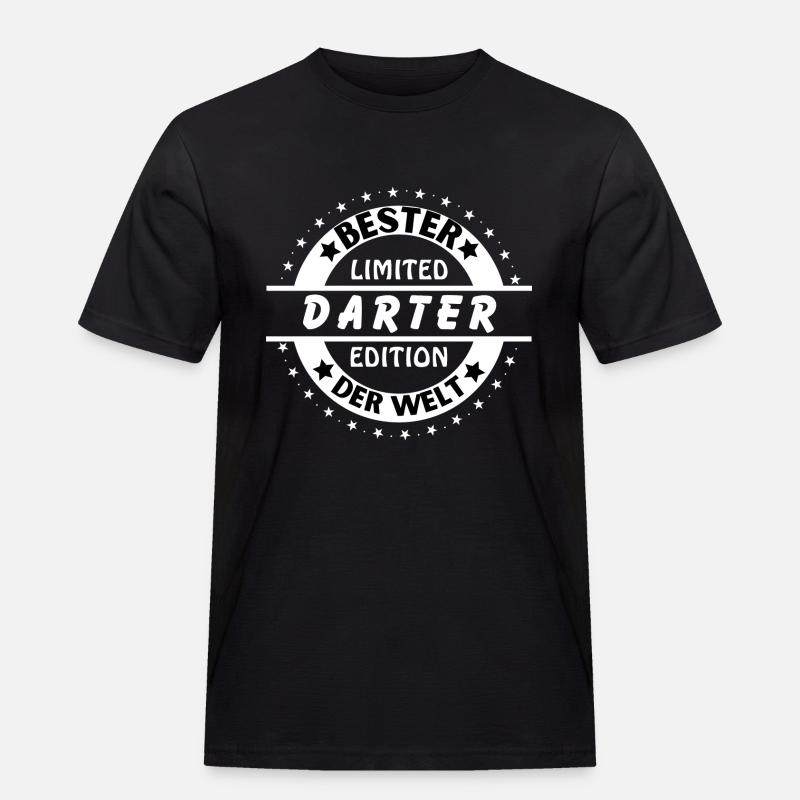 Bester Darter der Welt - Männer Workwear T-Shirt - Schwarz