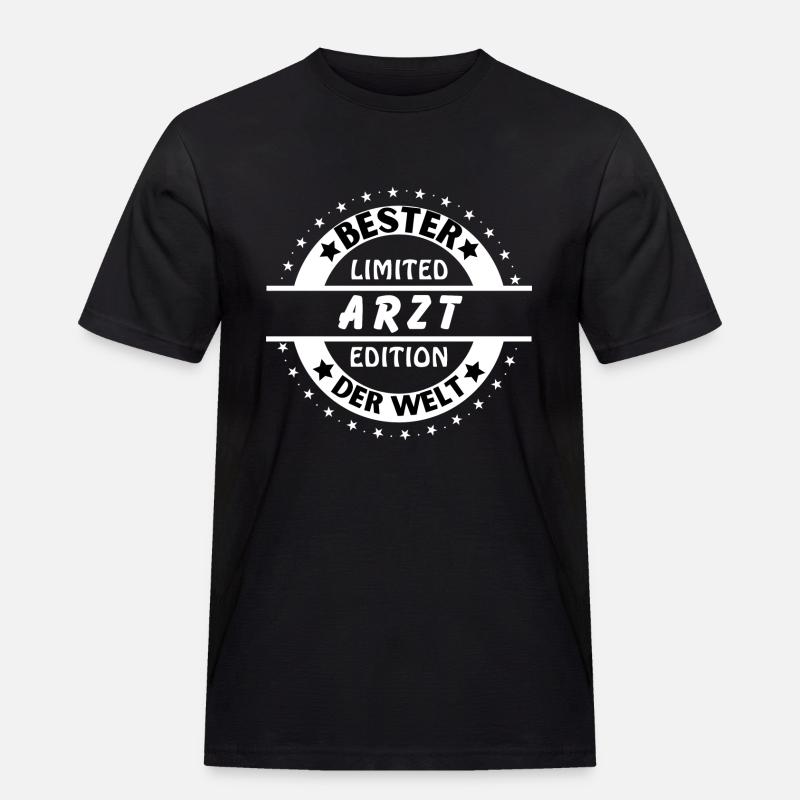 Bester Arzt der Welt - Männer Workwear T-Shirt - Schwarz