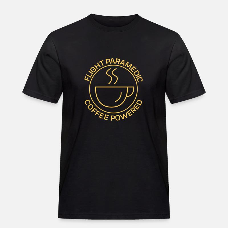 Flight Paramedic Coffee powered Luftrettung - Männer Workwear T-Shirt - Schwarz