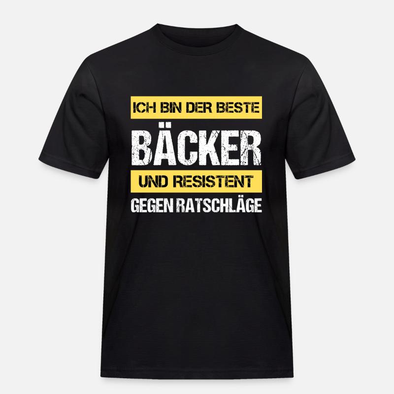 Resistenter Bäcker - Männer Workwear T-Shirt - Schwarz