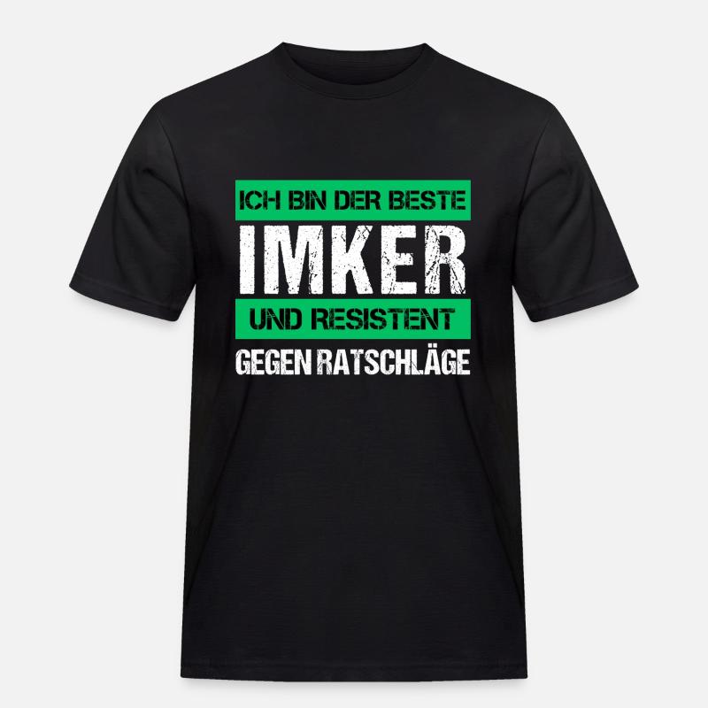 Resistenter Imker - Männer Workwear T-Shirt - Schwarz