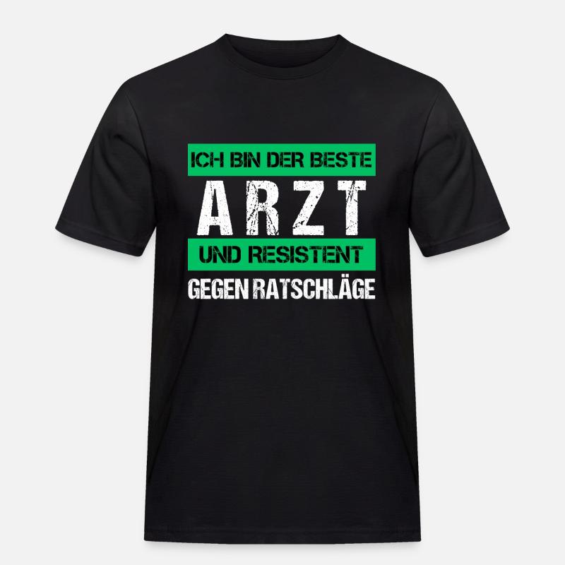 Resistenter Arzt - Männer Workwear T-Shirt - Schwarz