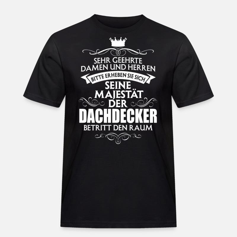DACHDECKER - Männer Workwear T-Shirt - Schwarz