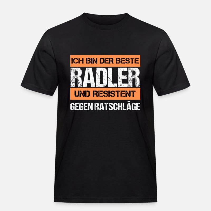Resistenter Radler - Männer Workwear T-Shirt - Schwarz