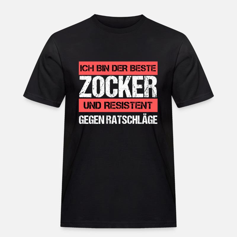 Resistenter Zocker - Männer Workwear T-Shirt - Schwarz
