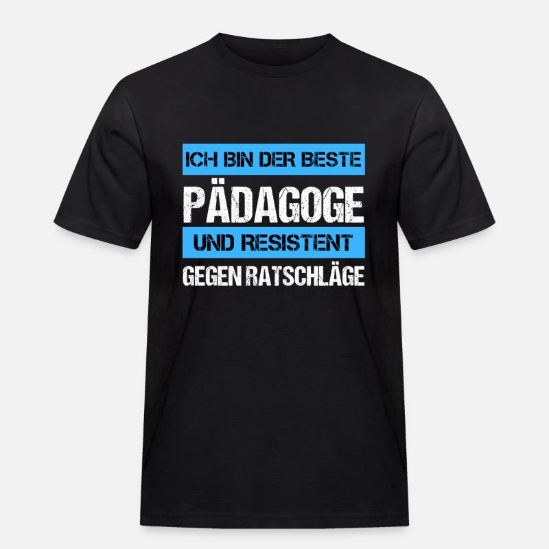 Resistenter Pädagoge - Männer Workwear T-Shirt - Schwarz