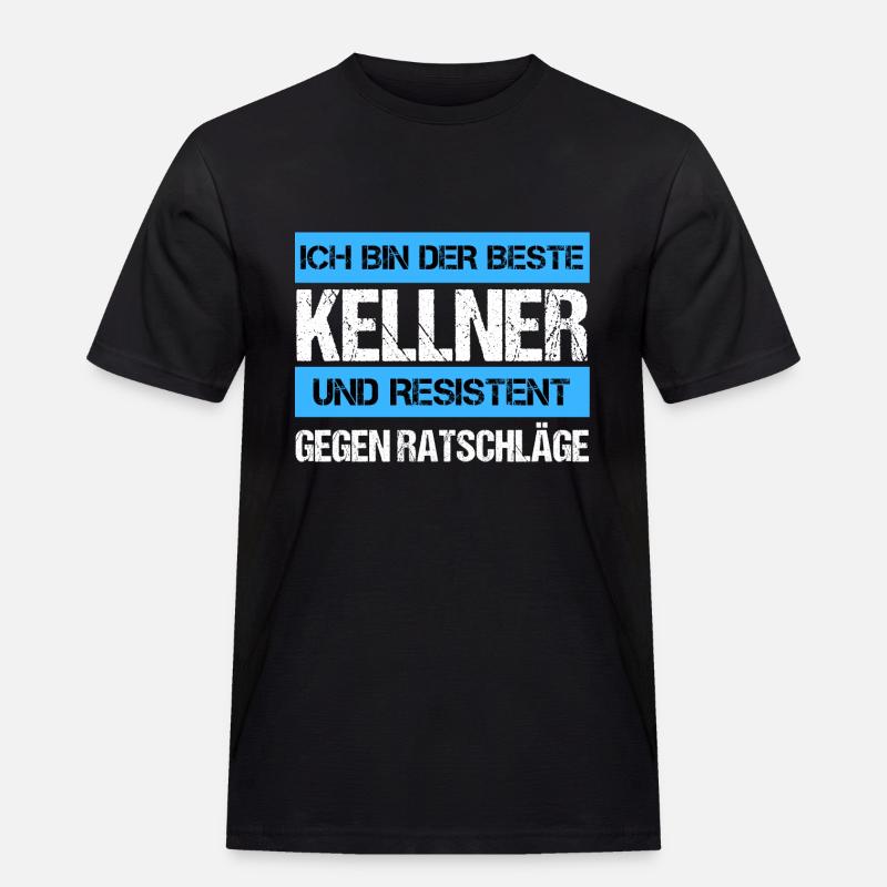 Resistenter Kellner - Männer Workwear T-Shirt - Schwarz