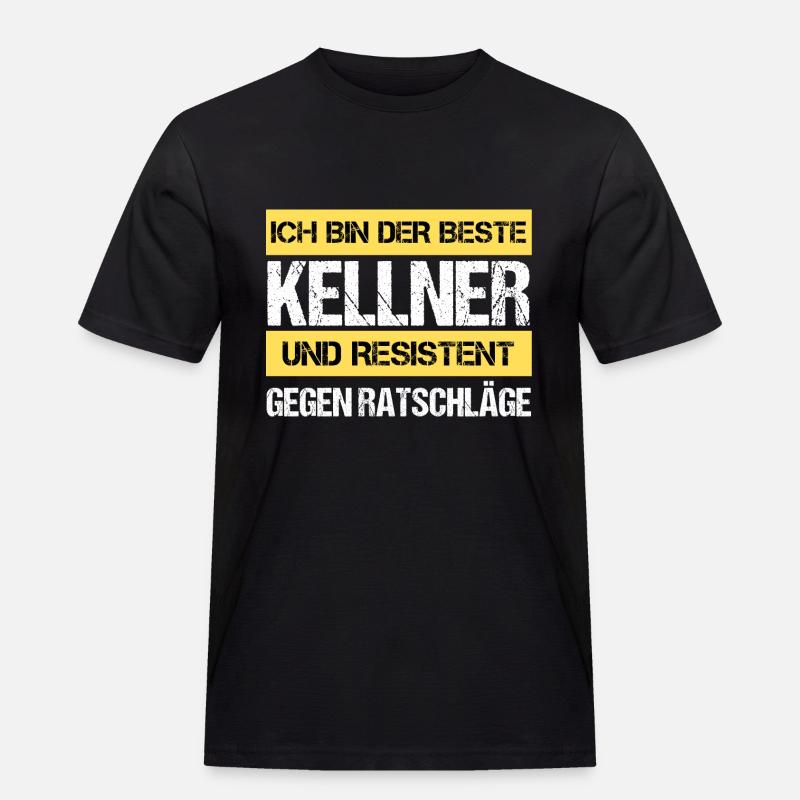 Resistenter Kellner - Männer Workwear T-Shirt - Schwarz