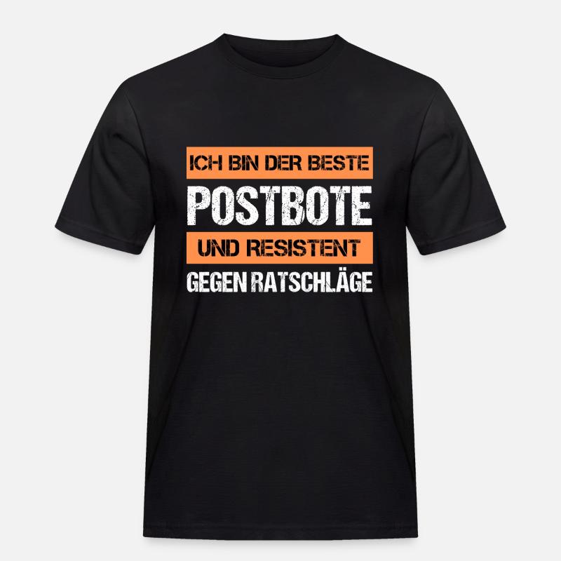 Resistenter Postbote - Männer Workwear T-Shirt - Schwarz