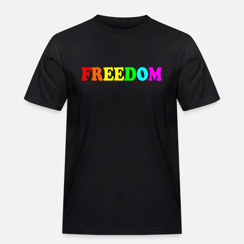 Freedom - Männer Workwear T-Shirt - Schwarz