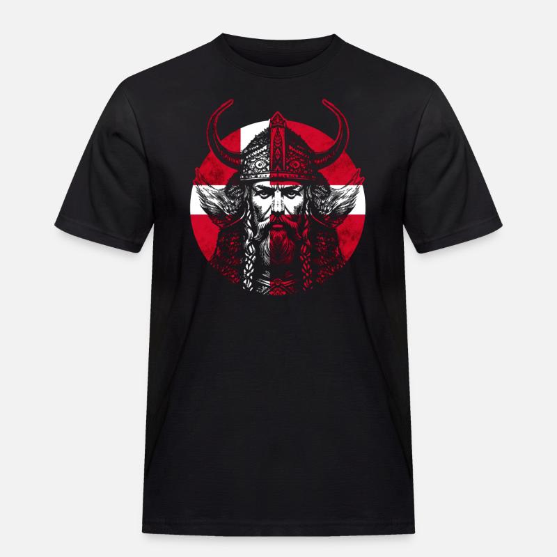 Dänischer Wikinger Krieger - Männer Workwear T-Shirt - Schwarz