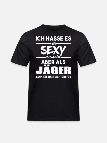Sexy Jäger - Männer Workwear T-Shirt - Schwarz