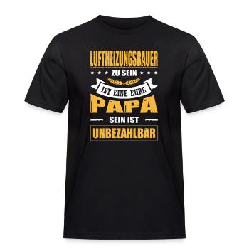 Lustige Heizungsbauer Sprüche Luftheizungsbau Fun - Männer Workwear T-Shirt - Schwarz - Vorne - AI Model Male 178 light (178cm)