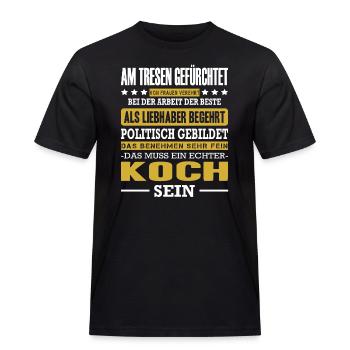 Koch Am Tresen Gefürchtet Beikoch Küche Kochen - Männer Workwear T-Shirt - Schwarz - Vorne - AI Model Male 178 light (178cm)
