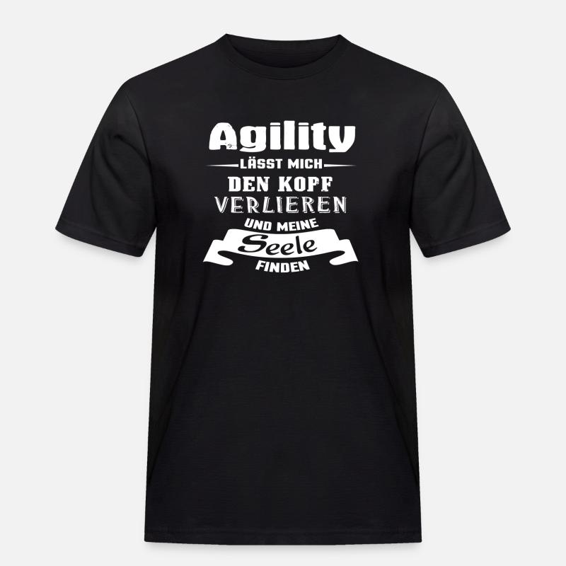 Agility - Seele - Männer Workwear T-Shirt - Schwarz