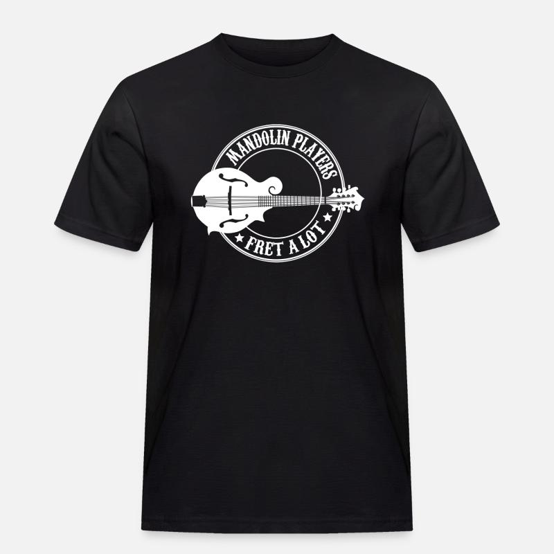 mandolin player - Männer Workwear T-Shirt - Schwarz