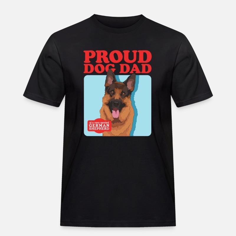 Schäferhund Dad Deutsche Schäferhunde Geschenk - Männer Workwear T-Shirt - Schwarz