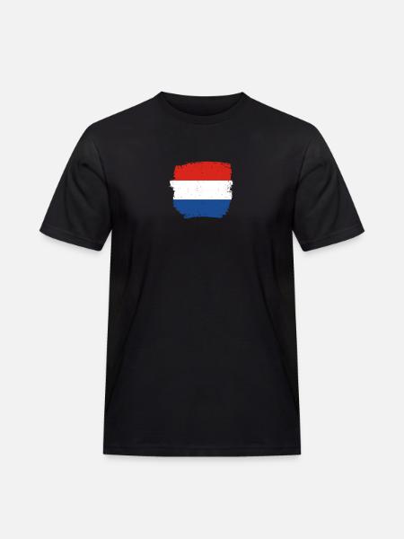 Nederland Nederlandse vlag Nederlands - Mannen Workwear T-shirt - zwart
