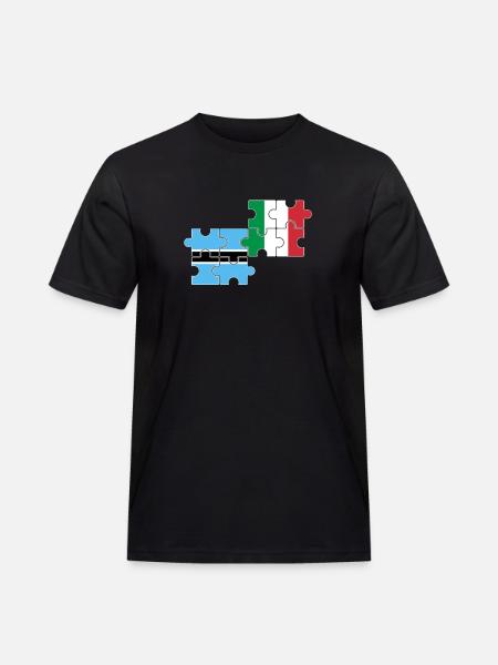 Botswana Italie Drapeau Italien Botswana - T-shirt Workwear homme - noir