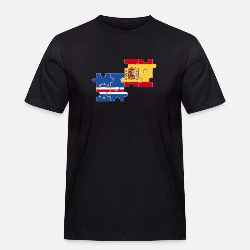 Cap-Vert Espagne Drapeau Espagne Cap-Vert - T-shirt Workwear homme - noir