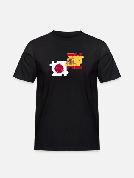Japan Spain Flag Spanish Japanese - Men's Workwear T-Shirt - black