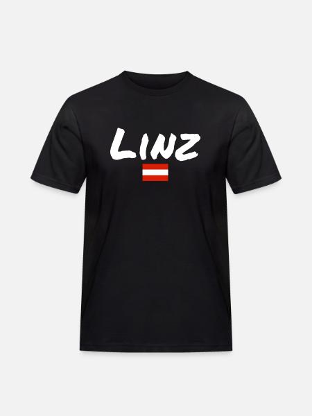 Linz, Austria, Flag, Austria, Austria - Men's Workwear T-Shirt - black
