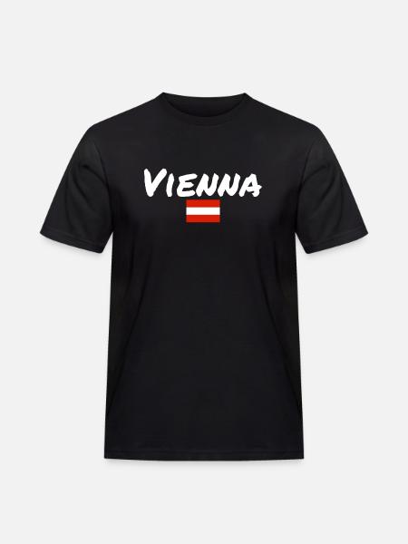 Vienna Austria Austrian Flag - Men's Workwear T-Shirt - black