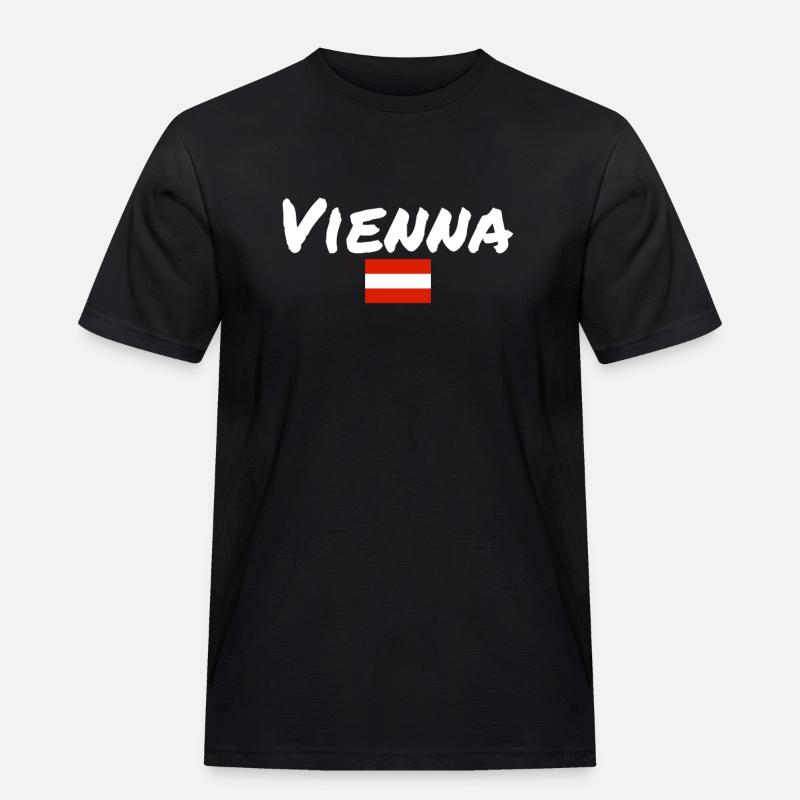 Vienna Austria Austrian Flag - Men's Workwear T-Shirt - black