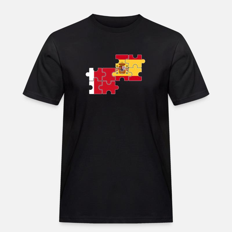 Dubai Spanien Flagge Spanisch Dubaier - Männer Workwear T-Shirt - Schwarz