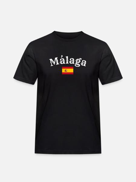 Malaga, Spain, Spanish flag, Spaniards - Men's Workwear T-Shirt - black